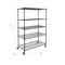 Seville Classics UltraDurable 5-Tier NSF Steel Shelving, 48" W x 24" D x 76" H